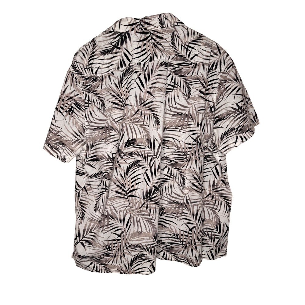 MICHAEL KORS Men's Tropical Leaf Print Short Sleeve Button Up Shirt Sz XXL - Picture 6 of 8